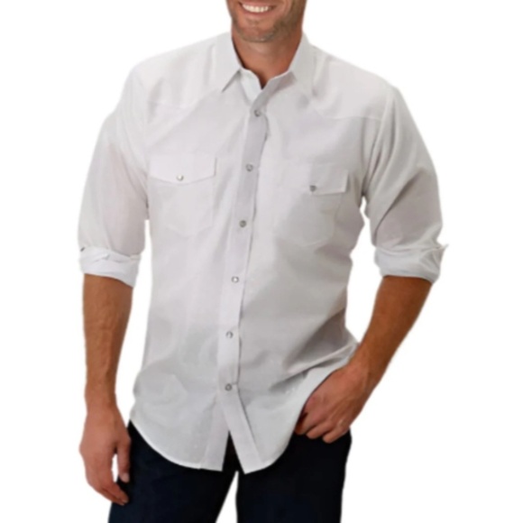 Men’s Roper Western Shirt White Size 2XL - Picture 1 of 8